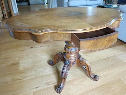 Photo of free Antique side table (walnut?, mahogany?) (Llandrindod LD1) #2