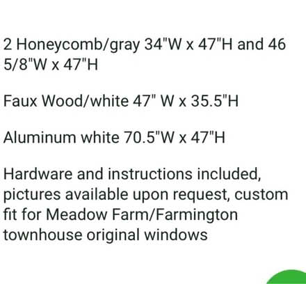 Photo of free Inside Mount Blinds (4) (Red Oak Hill Rd Farmington CT) #1