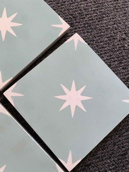 Photo of free Turquoise cement tiles (Cherry Hinton, Cambridge) #3