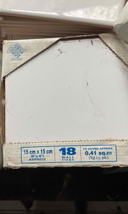 Photo of free 3 square metes white tiles (sidlesham) #1