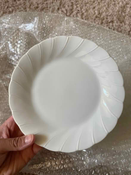 Photo of free 4pc Bone White Porcelain Plates (West Frisco, Tx) #1