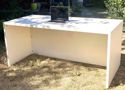 Photo of free Solid Modern White Desk (right off Ashby & San Pablo) #2