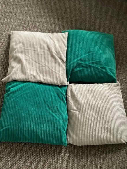 Photo of free 4 large velour cushions (Broomhill G11) #1