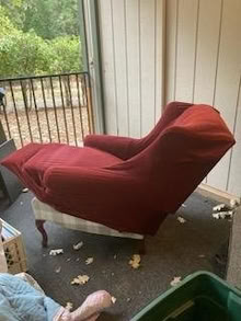 Photo of free Wingback chair w/footrest;slipcover (Brunswick/Glenwood Basin) #3