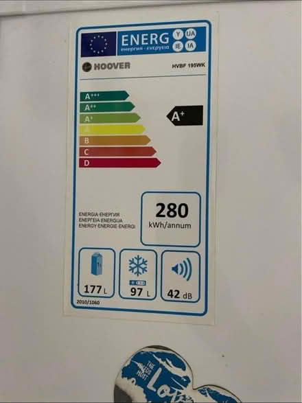Photo of free Hoover fridge freezer (BD1) #2