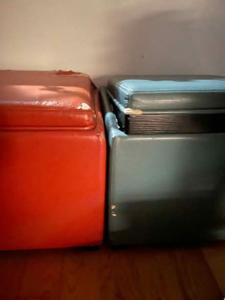 Photo of free Storage cubes. Faux leather (Park slope Brooklyn 11215) #1