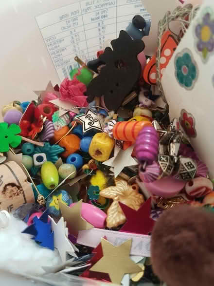 Photo of free Box of assorted beads, stickers etc for crafting (Bear Flat) #1