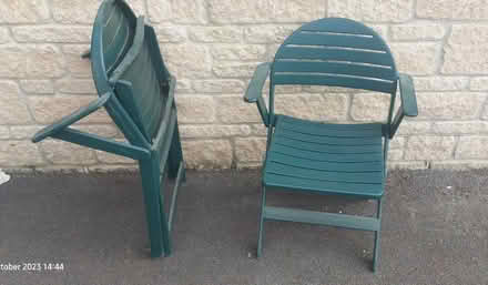 Photo of free Plastic garden chairs x 2 (Weston, Bath) #1