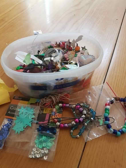 Photo of free Box of assorted beads, stickers etc for crafting (Bear Flat) #2