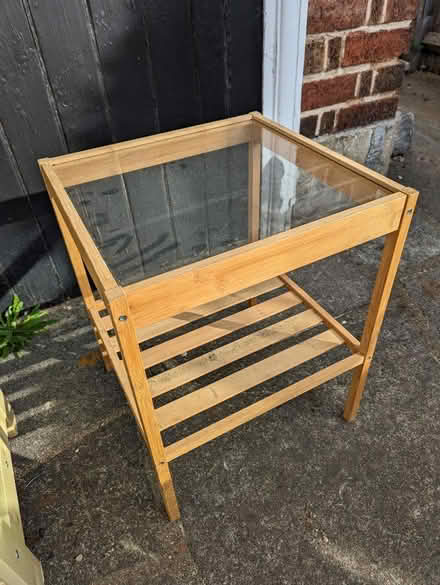 Photo of free IKEA nesna glass top night stand x 3 (Strawberry Hill TW1) #1