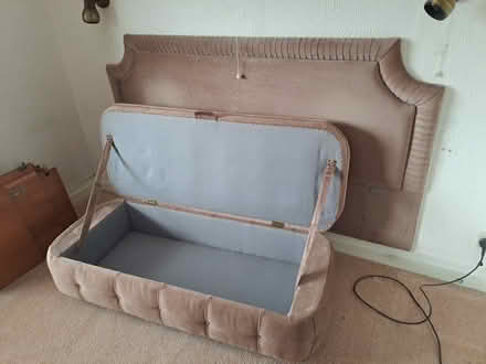 Photo of free Ottoman and matching bedhead (Llangwstenin LL28) #1