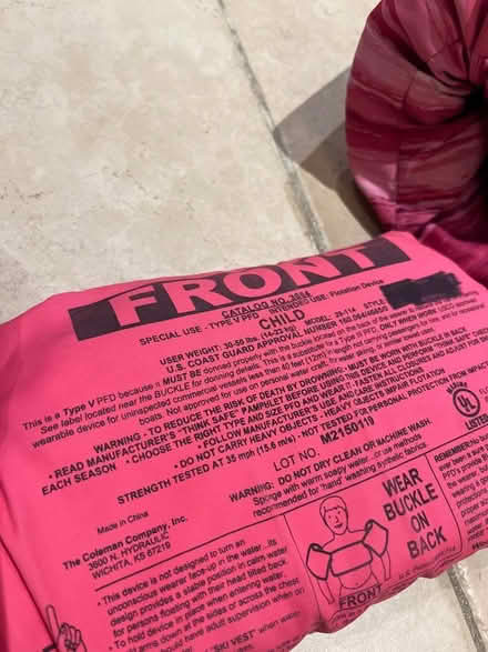 Photo of free Toddler swim floaty (Bowie H Section) #2