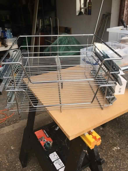 Photo of free 2 Chrome pull out baskets (IP8 3miles from Bramford) #1
