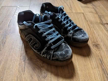 Photo of free Etnies trainers, size 9 (discoloured) (Haghill G31) #1