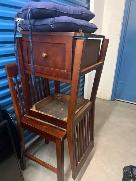 Photo of free Tall Dining Table w/ 2chairs (Silver Spring) #2