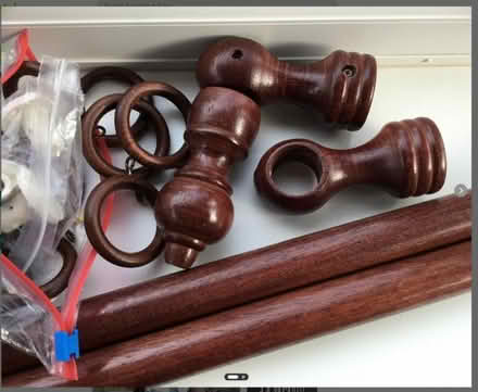 Photo of free Old 6ft 8ins curtain pole with fittings (Stretton DE55) #1