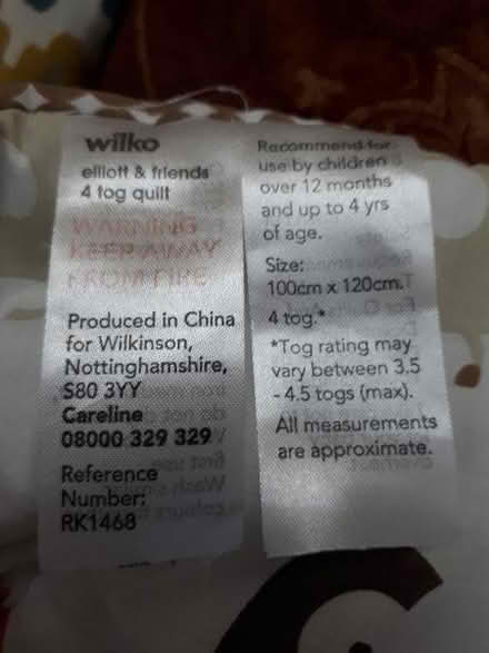 Photo of free Bedding for cot, 1100 x 1300 (S40 Walton) #4