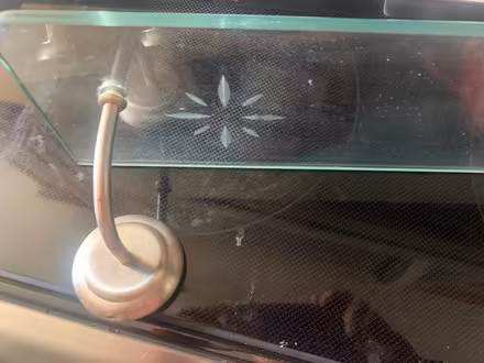 Photo of free Glass and brushed metal shelf (Ayer) #2