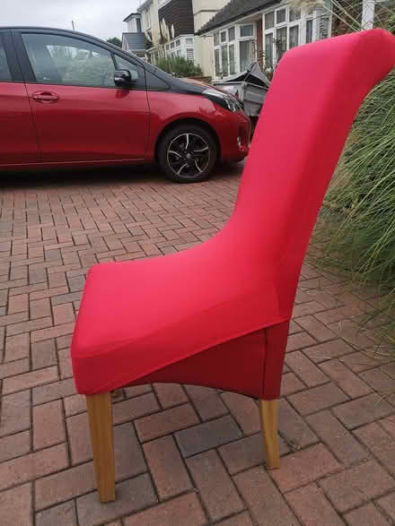 Photo of free 2 red dining chairs (Poole BH15) #3