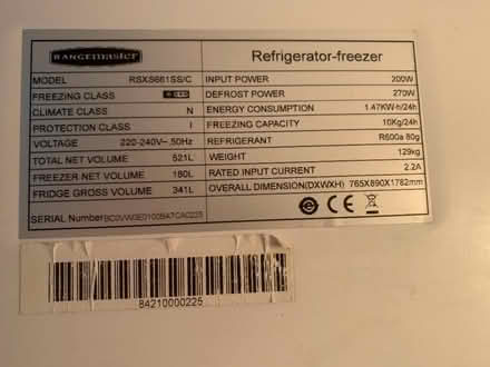 Photo of free Rangemaster American Fridge Freezer (Tolworth KT6) #1