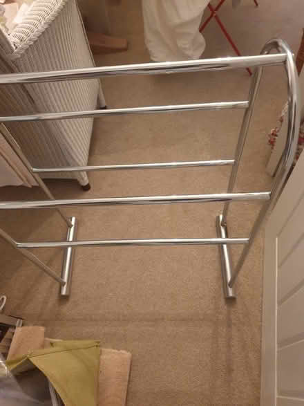 Photo of free Towel rack airer chrome. Good used condition. Chrome 5 racks (Cooden TN39) #1