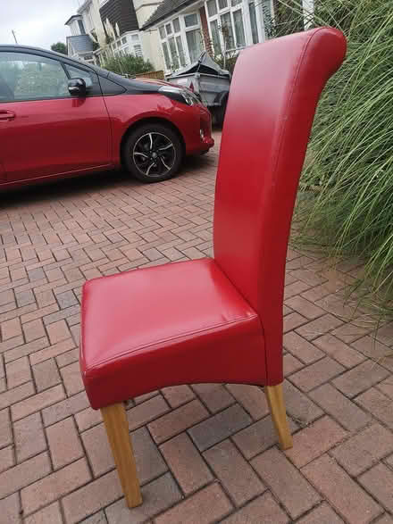Photo of free 2 red dining chairs (Poole BH15) #1