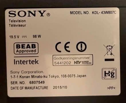 Photo of free Sony 43 inch TV. (Roehampton SW15) #3