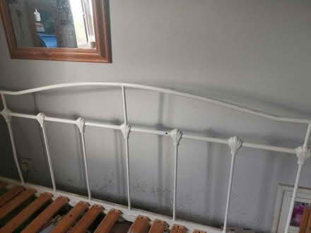 Photo of free White metal single bed (Upper Beeding) #1