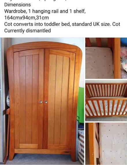 Photo of free Childrens wardrobe and cot (Springfield CM1) #1