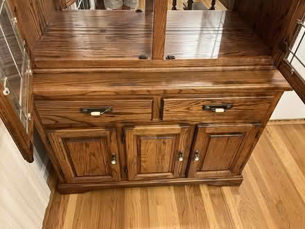Photo of free Hutch 48", beveled glass, lights (94086) #4