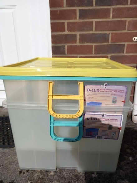 Photo of free 2x plastic boxes Keynsham bs31 (Bath & North East Somerset) #1