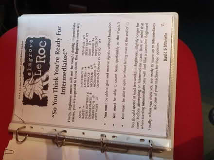 Photo of free Binder of Ceroc/Leroc Dance Moves (Lyppard Grange WR4) #2