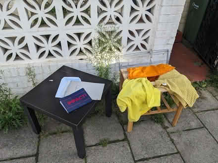 Photo of free Table, shelf, 3 x cushion covers (Brixton) #1