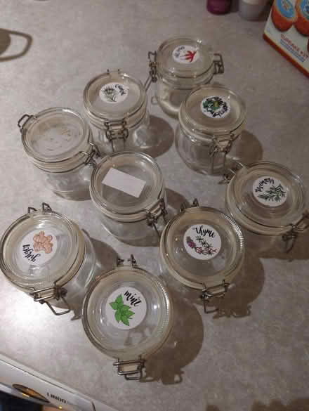 Photo of free 9 small storage jars (Great Salkeld CA11) #1