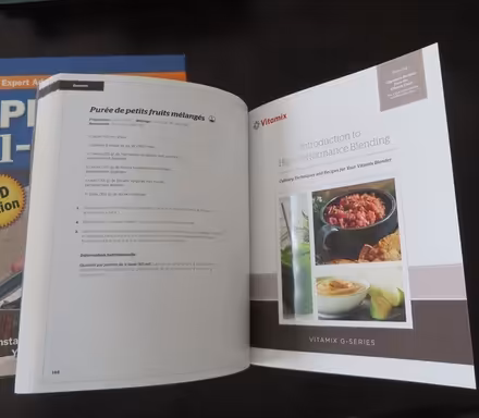 Photo of free Vitamix Book - bilingual (Churchill Meadows) #1