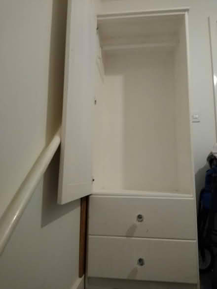 Photo of free Narrow white wardrobe (Faringdon SN7) #1