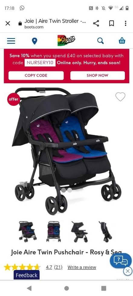 Photo of free Double buggy (Croydon) #1