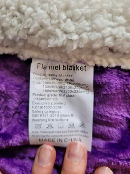 Photo of free Flannel blanket 130 x150 (Acre Lane, Brixton, SW2) #1