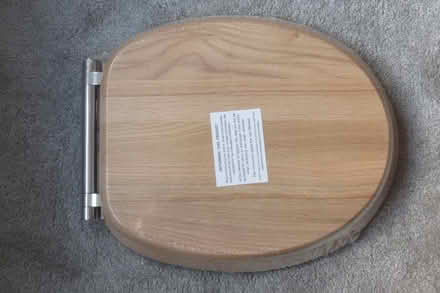 Photo of free Oak Toilet seat - New (Chippenham SN15) #3