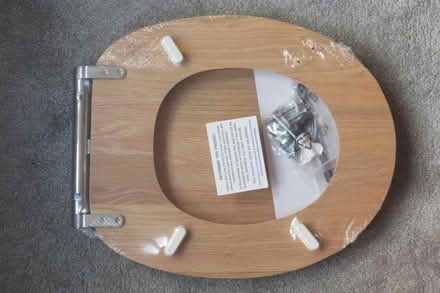 Photo of free Oak Toilet seat - New (Chippenham SN15) #4