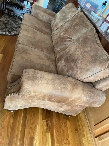 Photo of free Faux Suede Sofa (Montrose) #3