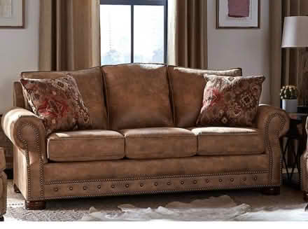 Photo of free Faux Suede Sofa (Montrose) #4
