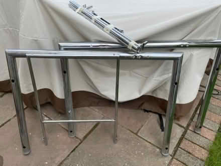Photo of free Glass top desk 70cm deep x 112cm wide (dismantled) (IP3) #2