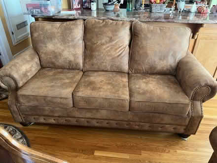Photo of free Faux Suede Sofa (Montrose) #1