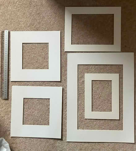 Photo of free 5x off white cut out picture mounts (Sheet GU31) #1