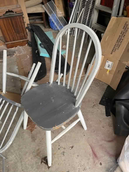 Photo of free 5 or 6 Wooden painted chairs (Canton-Sheldon/Ford) #1