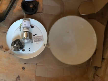 Photo of free Glass domed ceiling light. White (Watford Heath WD19) #2