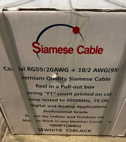 Photo of free Siamese Cables (new) (Pleasanton Stoneridge) #1