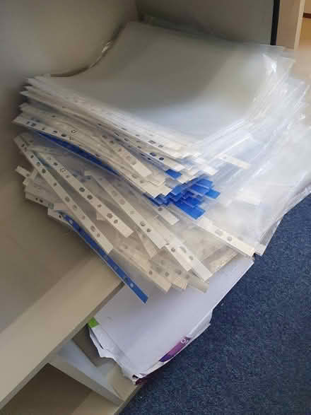 Photo of free Punched Plastic Pockets ideal for business or personal use (Lyppard Grange WR4) #1