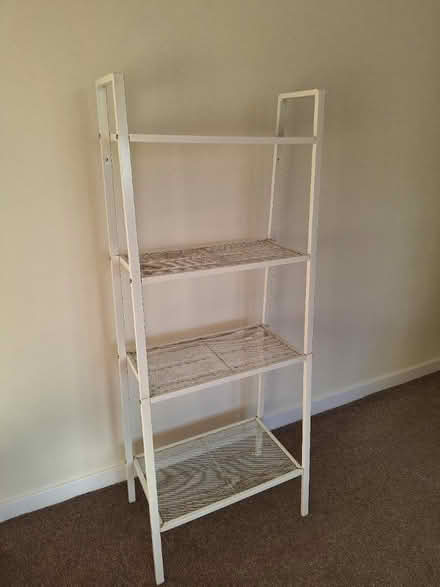Photo of free White metal shelf unit (Pemberton WN5) #2